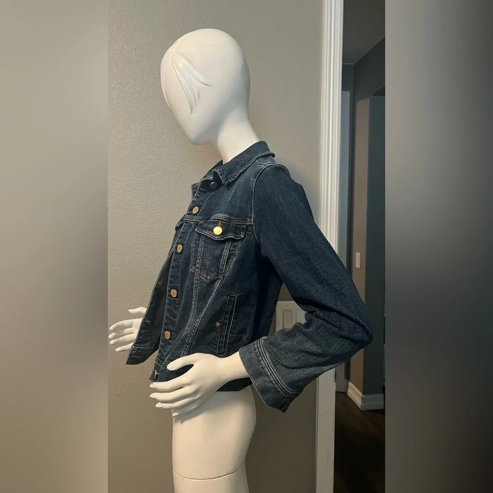 Liverpool Classic Dark Blue Jean Jacket side S - Picture 3 of 8